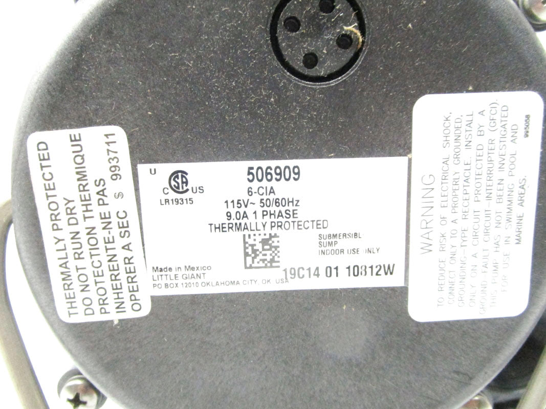 LITTLE GIANT 506909 3P639A 115V 9.0A NSMP