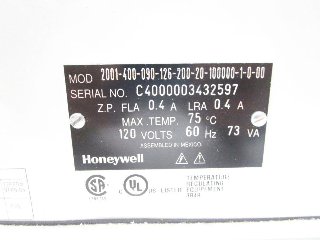 HONEYWELL 2001-400-090-126-200-20-100000-1-0-00 120V 0.4A NSMP