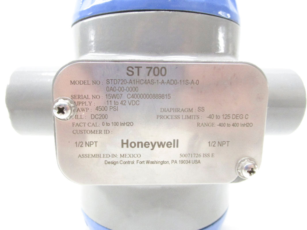 HONEYWELL STD720-A1HC4AS-1-A-AD0-11S-A-00A0-00-0000 11-42VDC 4500PSI NSNP