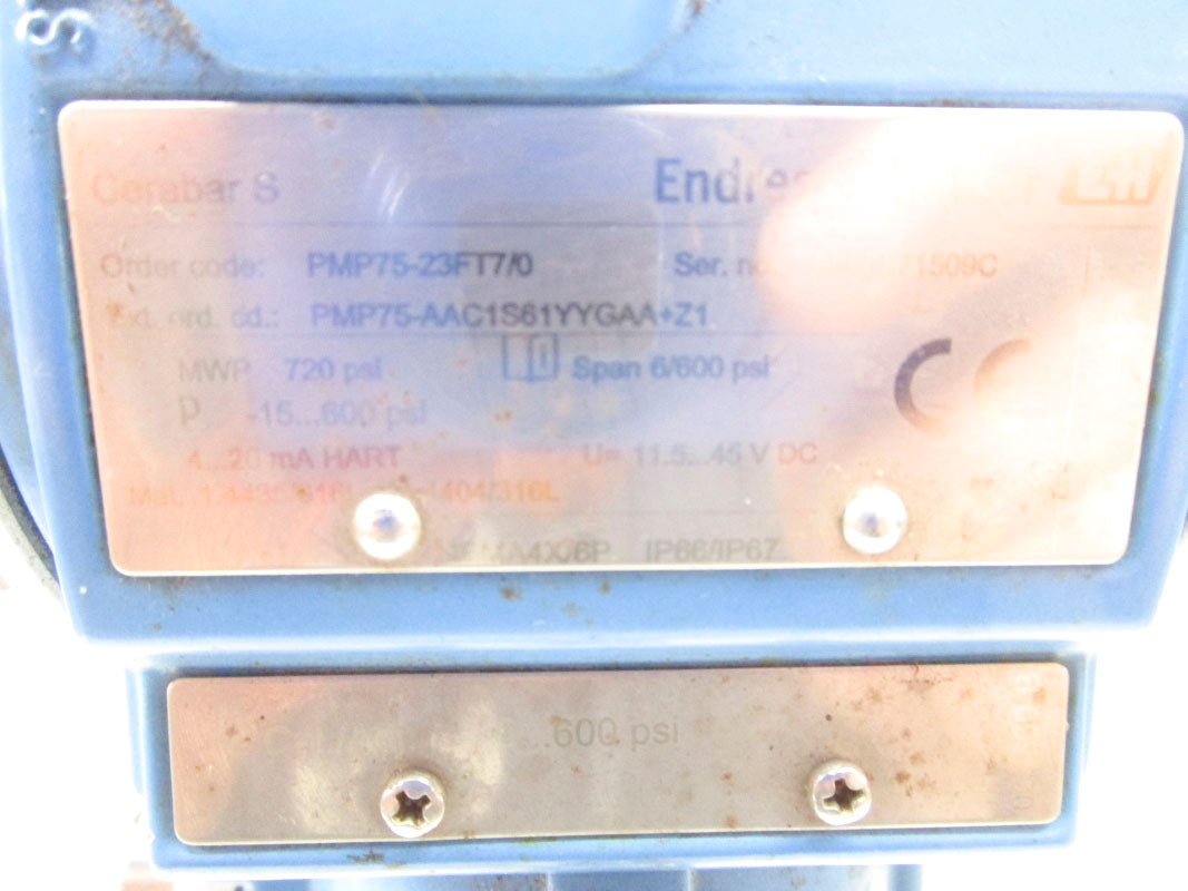 ENDRESS+HAUSER PMP75-23FT7/0 11.5-45VDC 720PSI UNMP
