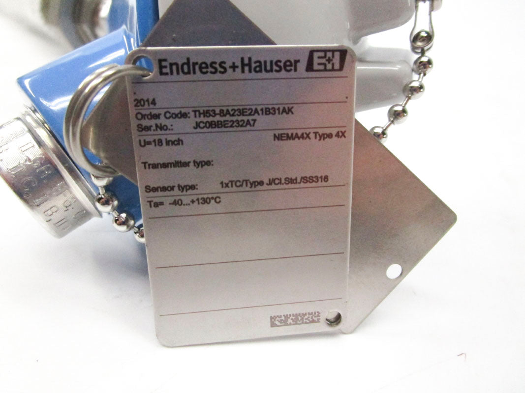 ENDRESS+HAUSER TH53-8A23E2A1B31AK -40/130'C 18" NSMP