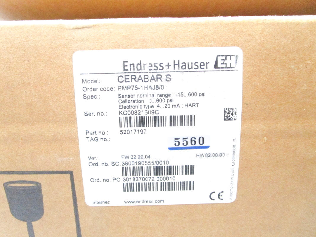 ENDRESS+HAUSER PMP75-1HAJ8/0 11.5-45VDC 720PSI NSMP