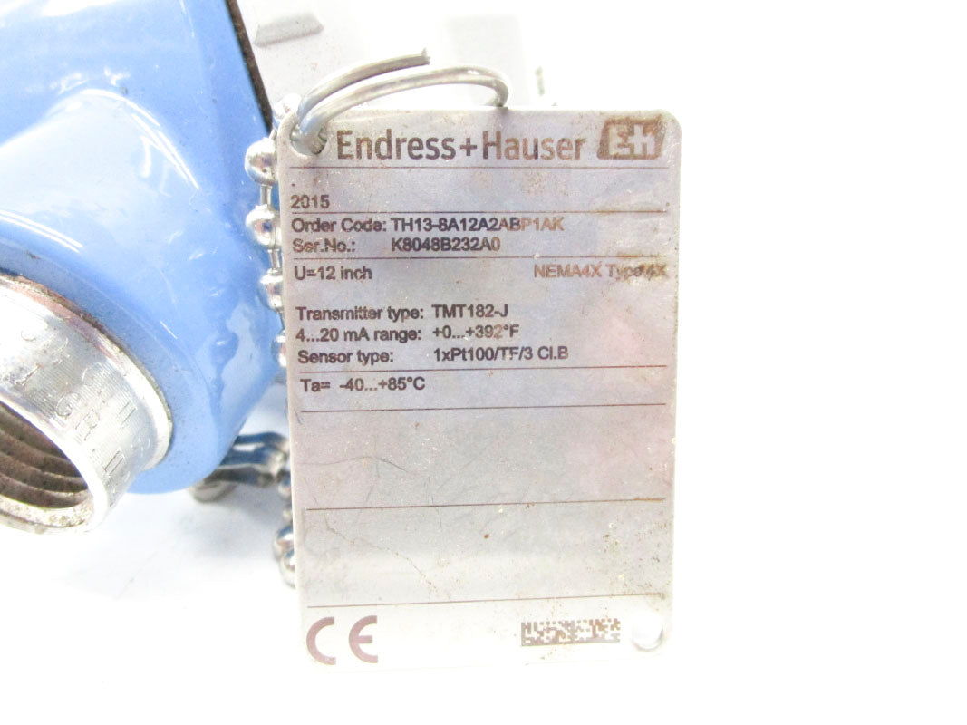 ENDRESS+HAUSER TH13-8A12A2ABP1AK 392'F 12" UNMP