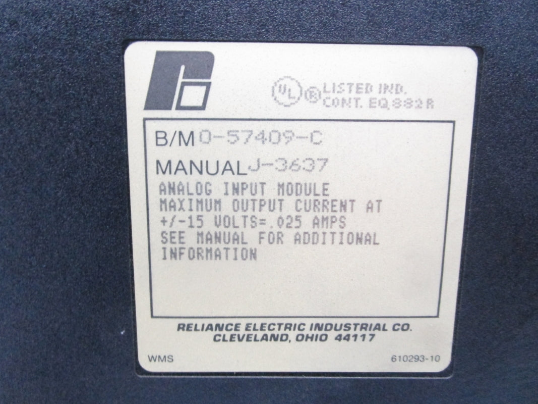 RELIANCE ELECTRIC 0-57409-C 15V .025A UNMP