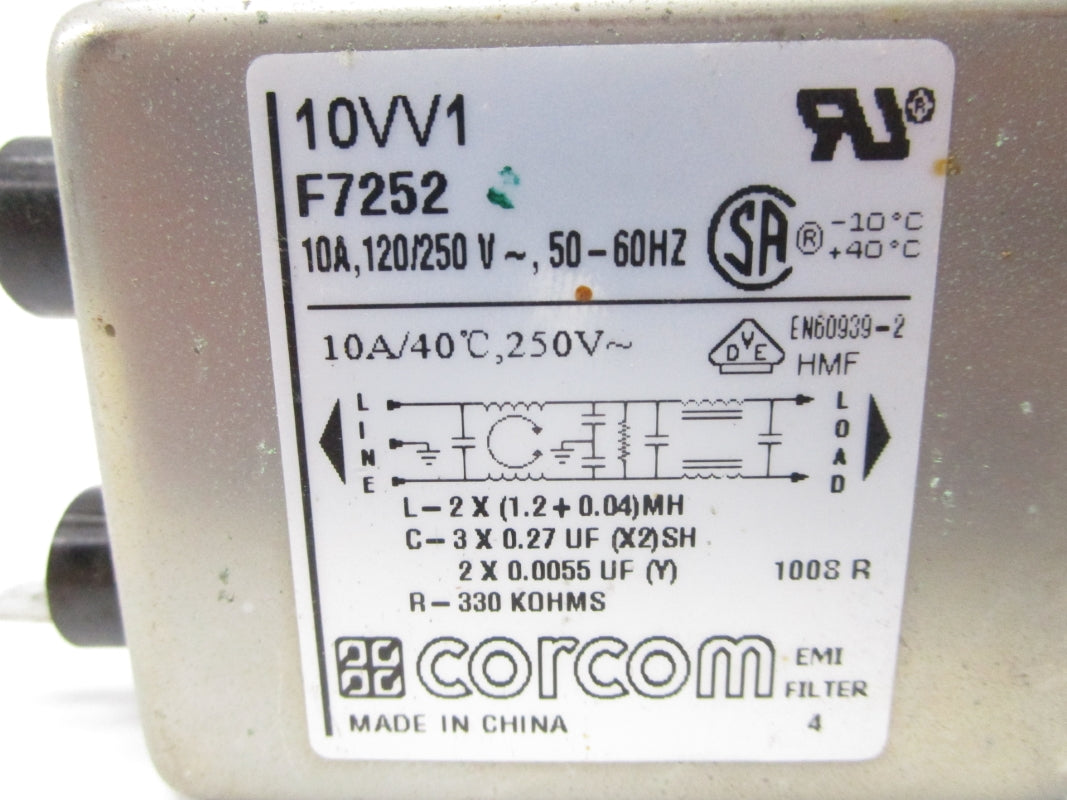CORCOM F7252 120/250V 10A UNMP
