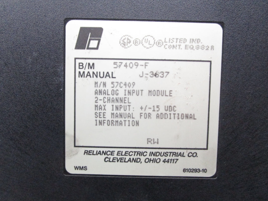 RELIANCE ELECTRIC 57409-F 15VDC UNMP