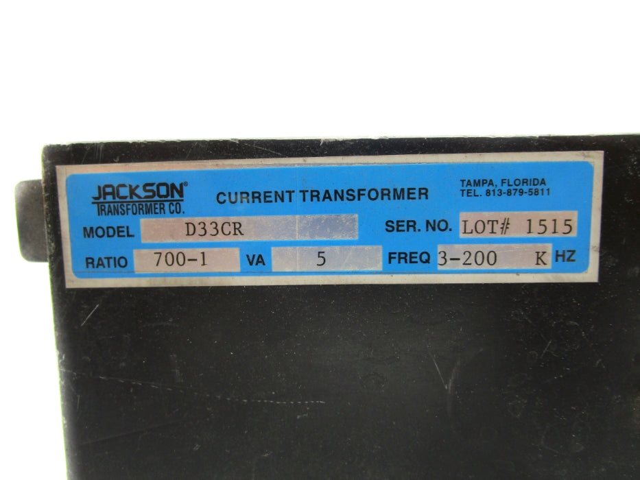 JACKSON TRANSFORMER D33CR UNMP