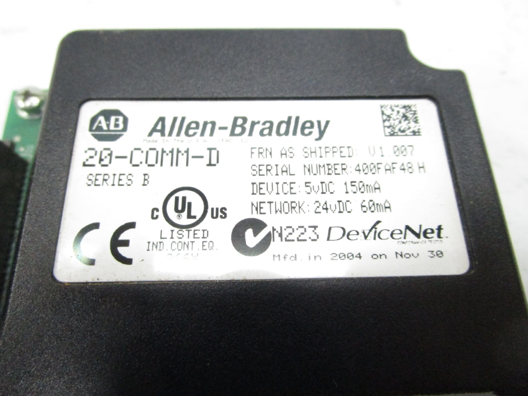 ALLEN BRADLEY 20-COMM-D SER. B F/W 1.007 24VDC UNMP