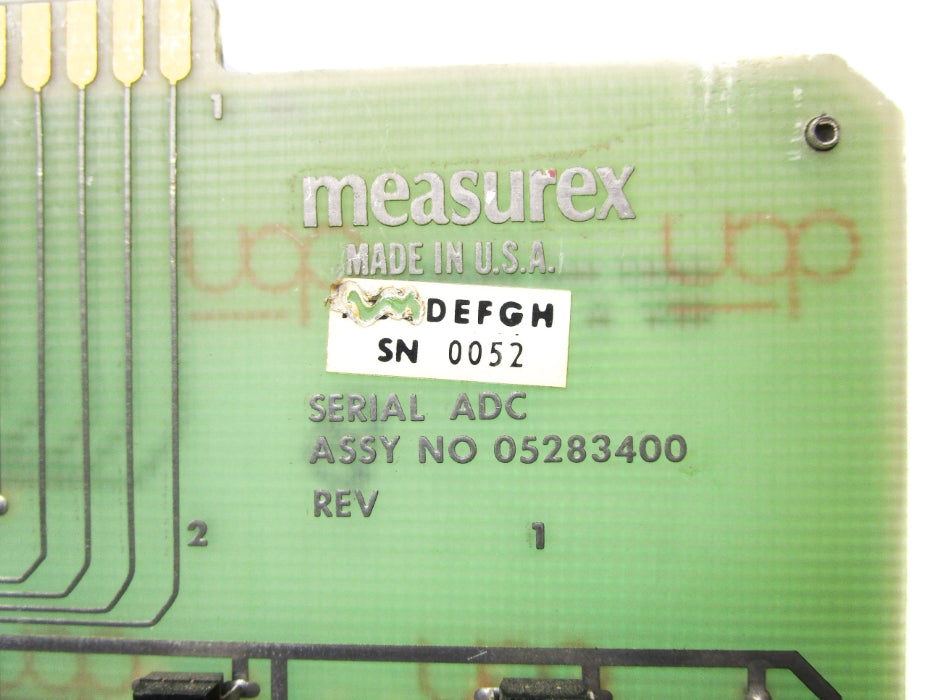 MEASUREX 05283400 REV. D1 UNMP
