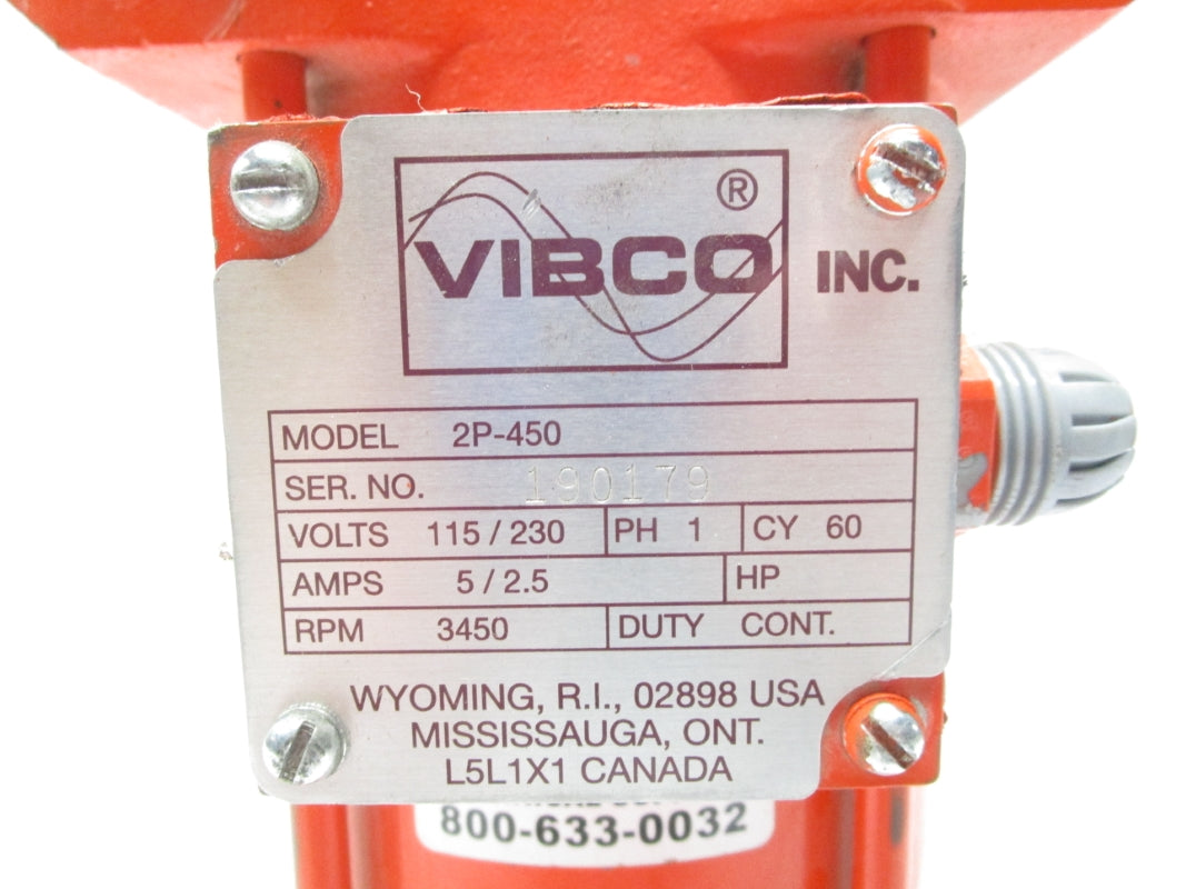 VIBCO 2P-450 115/230V 5/2.5A UNMP