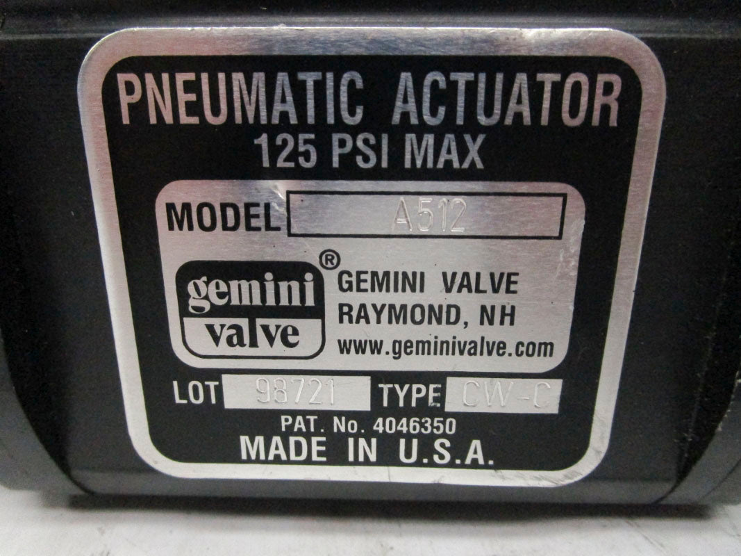 GEMINI VALVE A512 125PSI NSNP