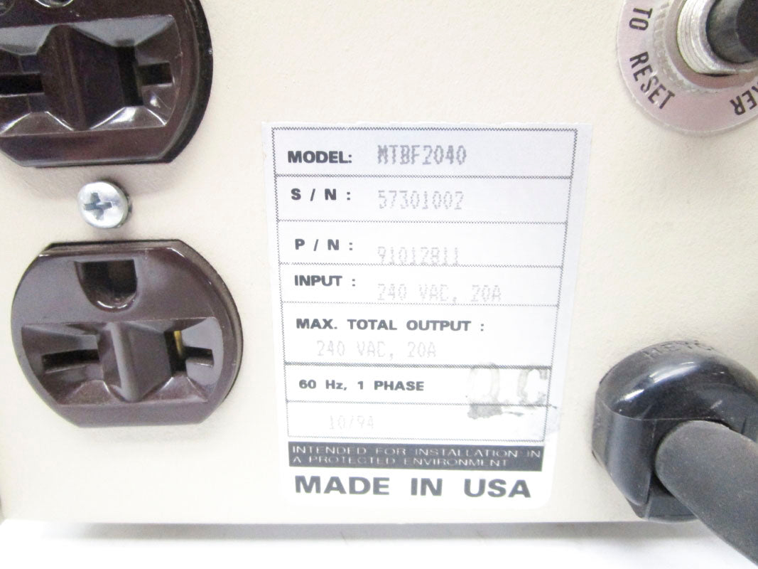 MANROE MTBF20240 240VAC 20A UNMP