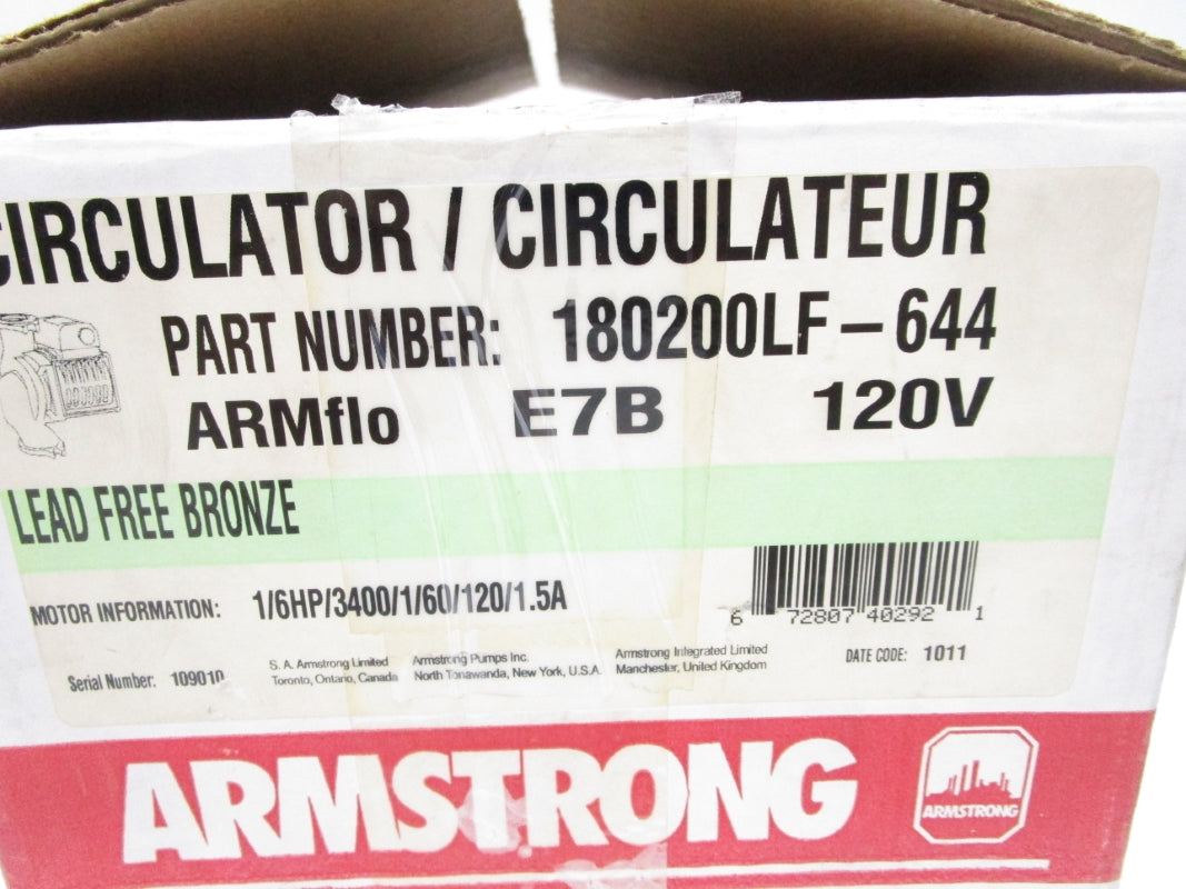 ARMSTRONG 180200LF-644 120V 1.5A 150PSI NSMP