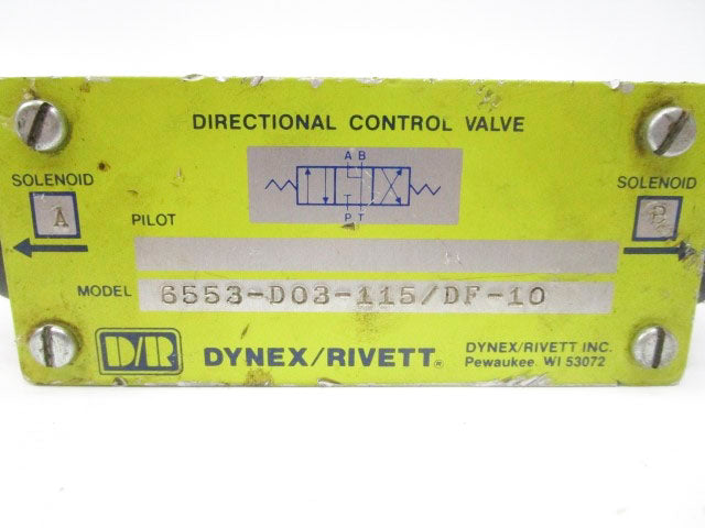 DYNEX/RIVETT 6553-D03-115/DF-10 UNMP