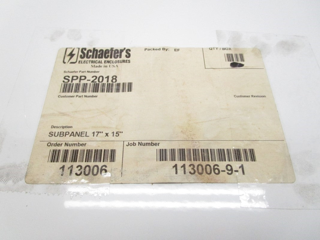 SCHAEFERS SPP-2018 17"X15" NSNP