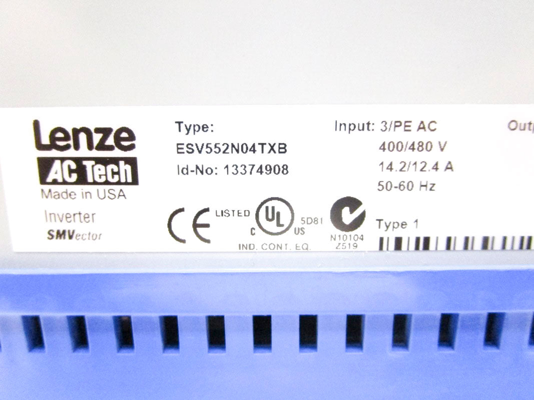 LENZE ESV552N04TXB 13374908 400/480V 14.2/12.4A NSNP