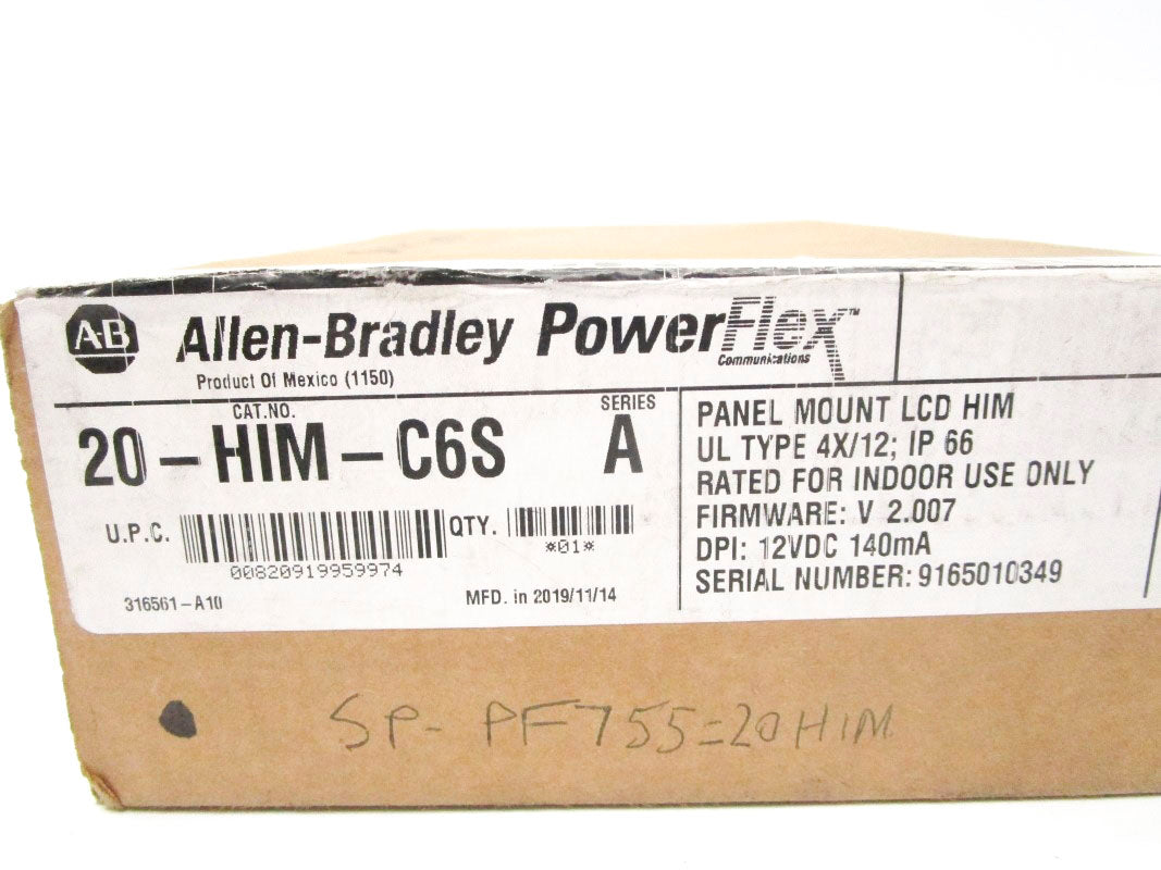 ALLEN BRADLEY 20-HIM-C6S SER. A 12VDC F/W 2.007 DATE: 2019 NSFS