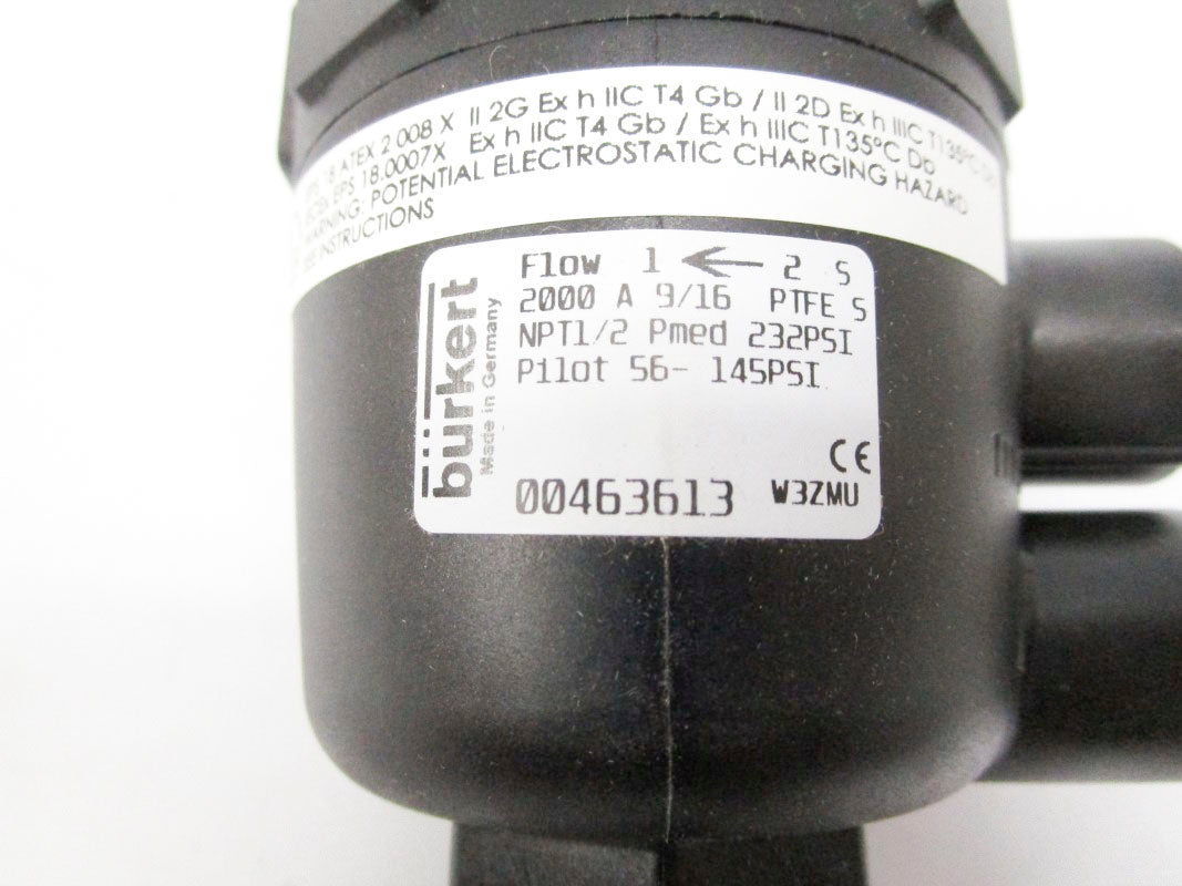 BURKERT 2000A-9/16-PTFES 00463613 232PSI NSMP