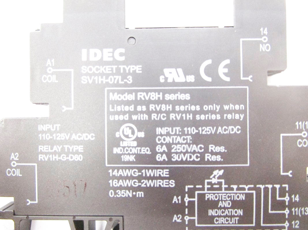 IDEC RV8H RV1H-G-D60 115VAC 6A NSNP