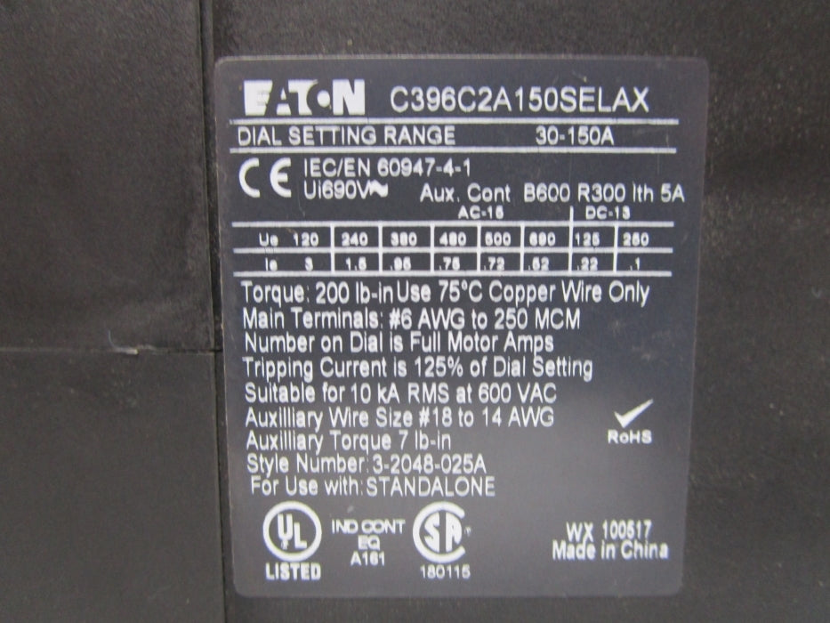 EATON C396C2A150SELAX UNMP