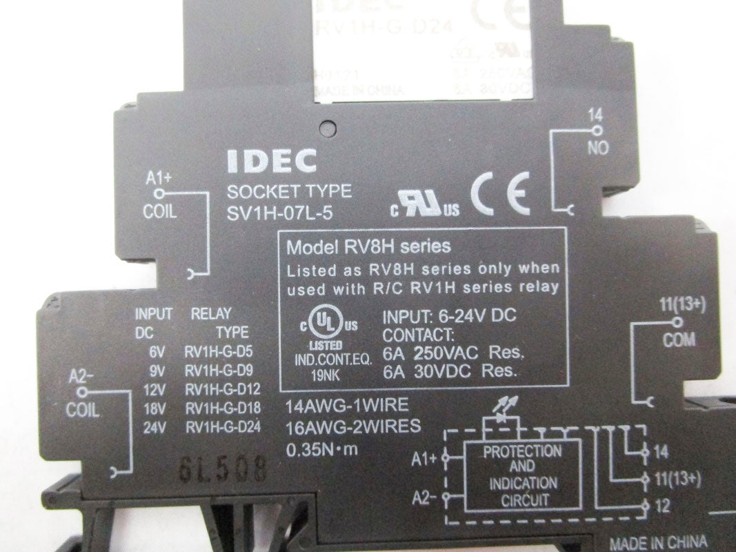 IDEC RV8H RV1H-G-D24 24VDC 6A NSNP