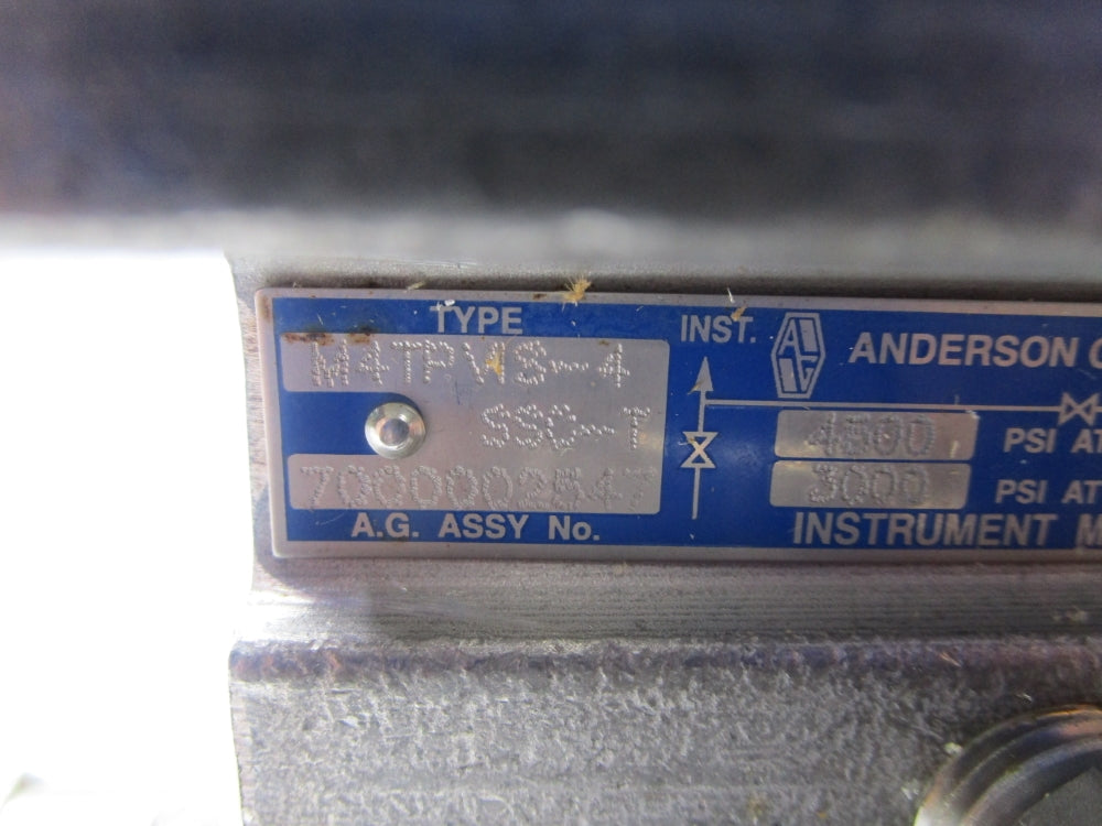 TYCO M4TPVIS-4-AMS-SSC-T 3000-4500PSI NSMP