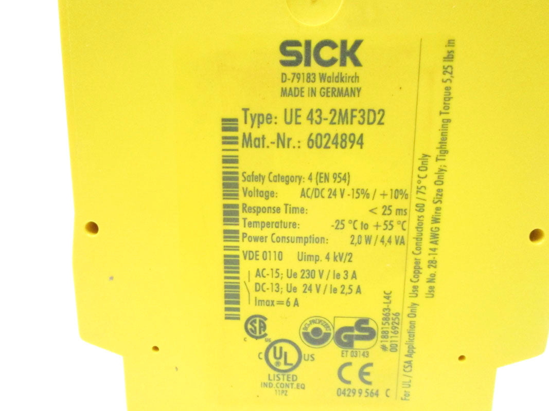 SICK UE43-2MF3D2 6024894 24VAC/DC 6A NSMP