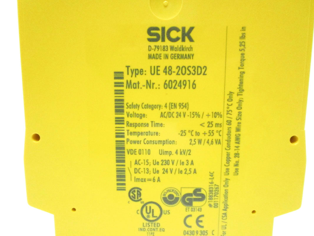 SICK UE48-2OS3D2 6024916 24VAC/DC 6A NSMP