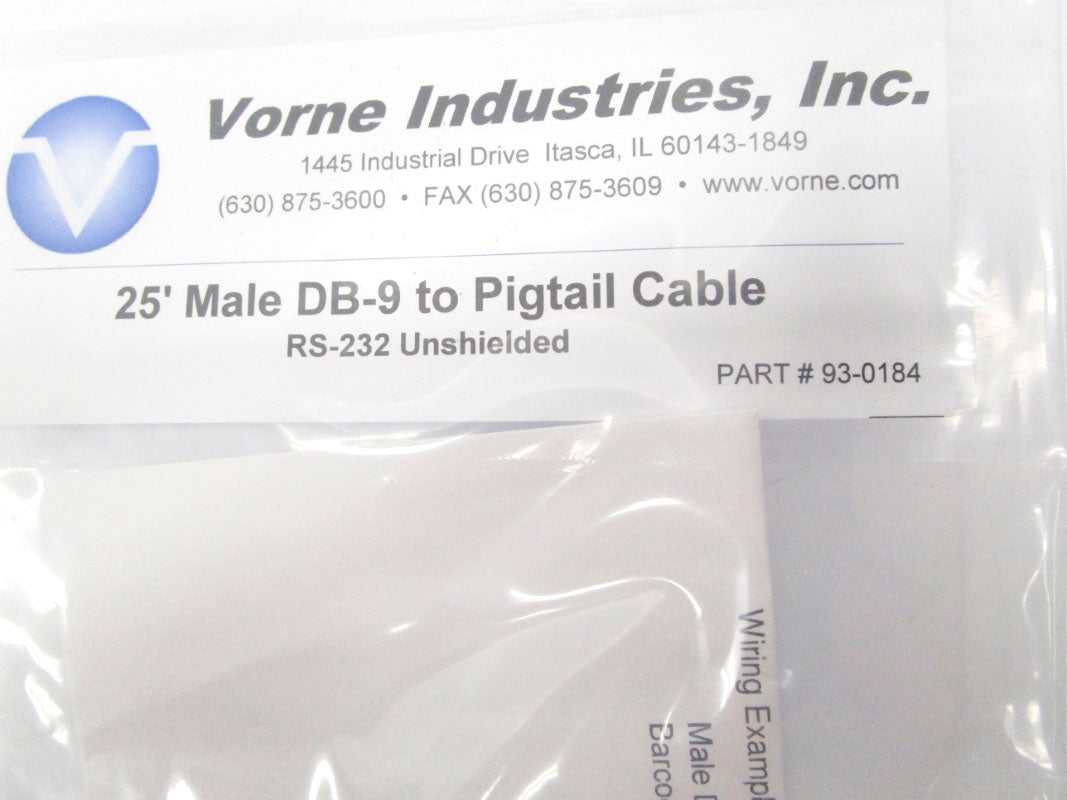 VORNE INDUSTRIES 93-0184 NSMP