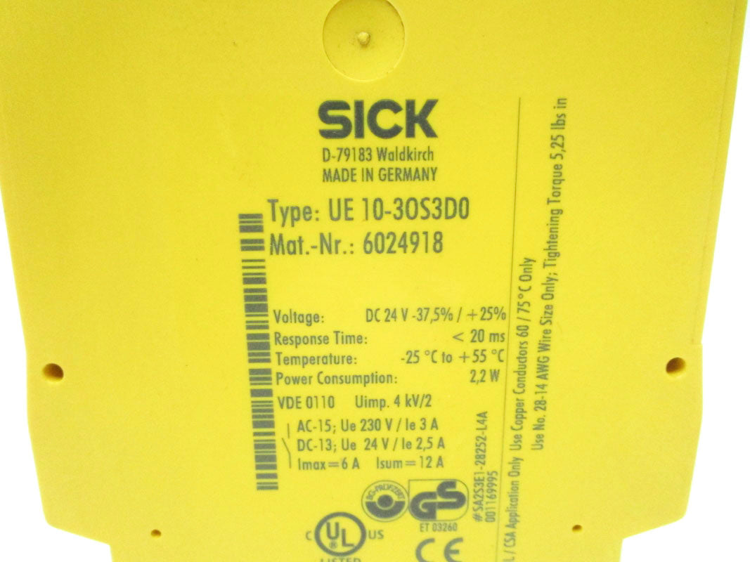 SICK UE10-3OS3D0 6024918 24VDC 6A NSNP