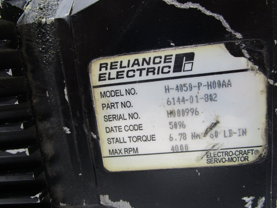 RELIANCE ELECTRIC H-4050-P-H00AA 4000RPM UNMP