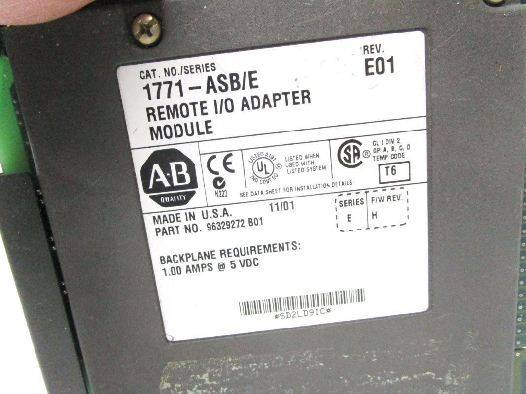 ALLEN BRADLEY 1771-ASB SER. E F/W H 5VDC 1.00A UNMP