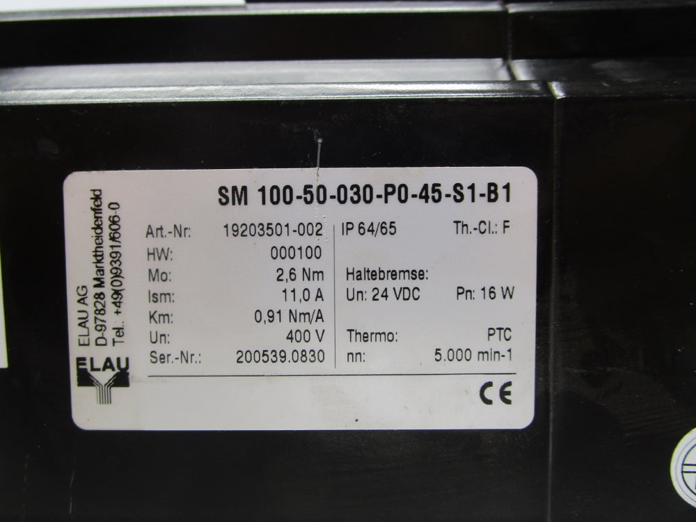 ELAU AG SM100-50-030-P0-45-S1-B1 19203501-002 NSNP