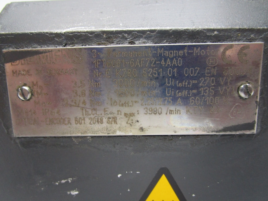 SIEMENS 1FT6061-6AF72-4AA0 UNMP