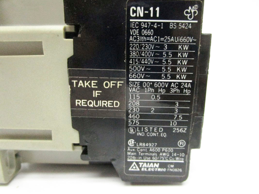 TAIAN ELECTRIC CN-11 110V 25A NSNP