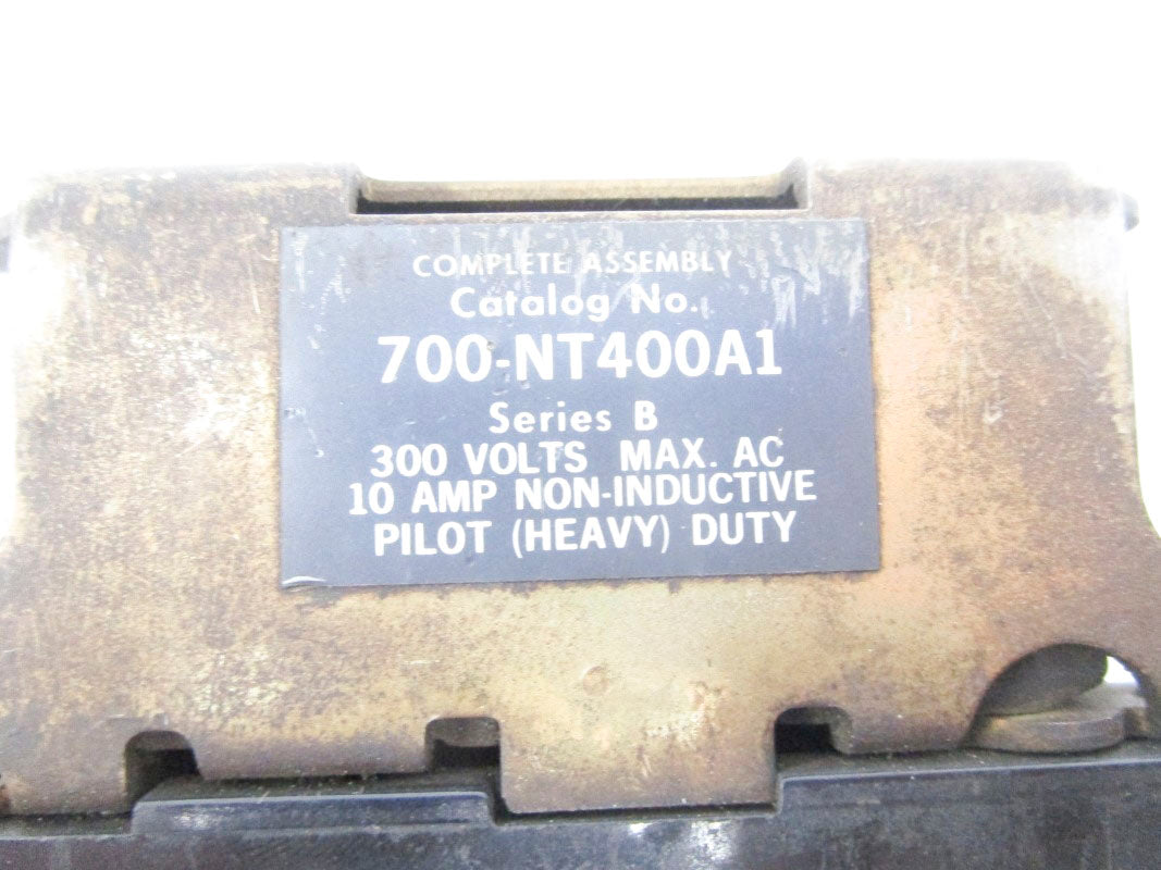 ALLEN BRADLEY 700-NT400A1 SER. B 110/120V 10A (AS PICTURED) UNMP