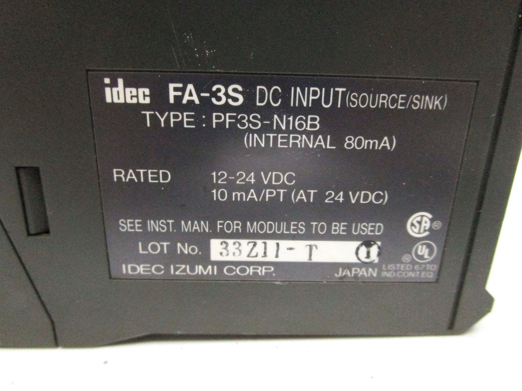 IDEC PF3S-N16B 12-24VDC NSNP
