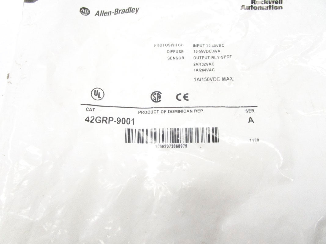 ALLEN BRADLEY 42GRP-9001 SER. A 20-40VAC NSMP
