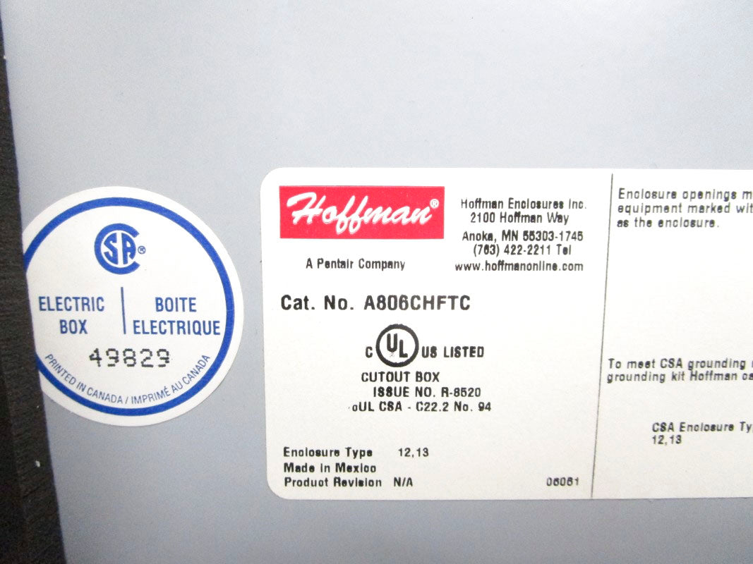 HOFFMAN A806CHFTC UNMP