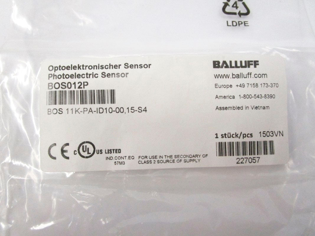 BALLUFF BOS11K-PA-ID10-00.15-S4 BOS012P NSMP