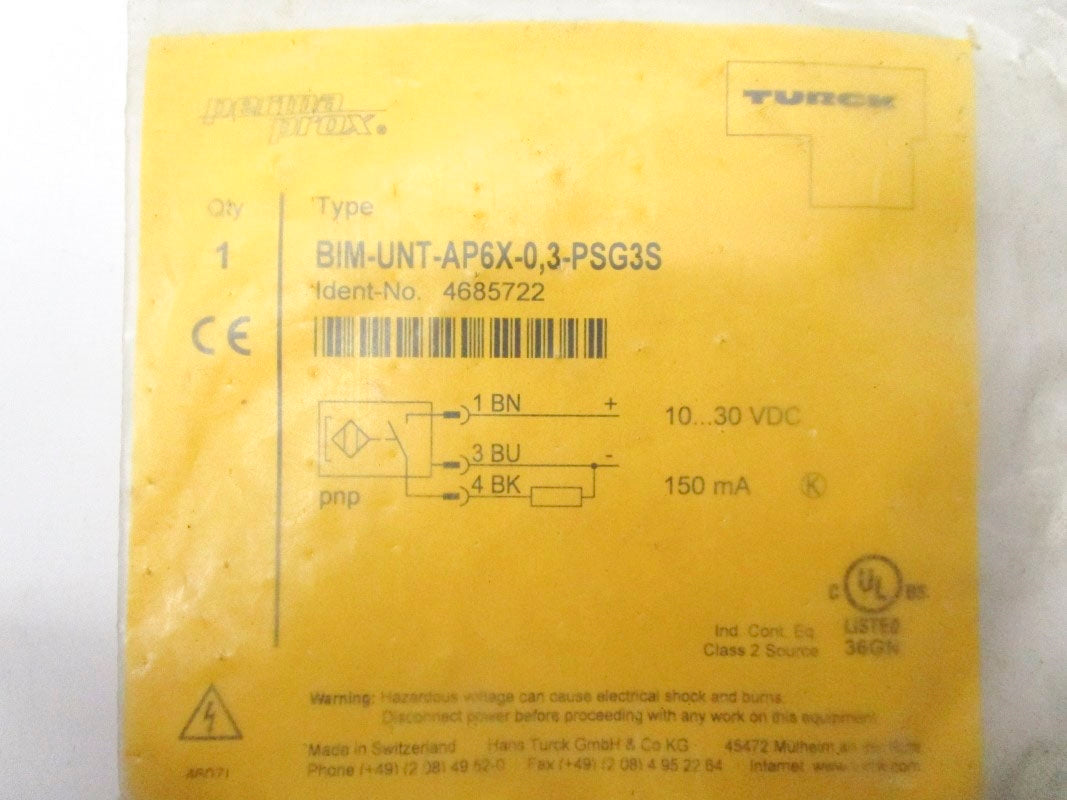 TURCK BIM-UNT-AP6X-0,3-PSG3S 10-30VDC NSMP