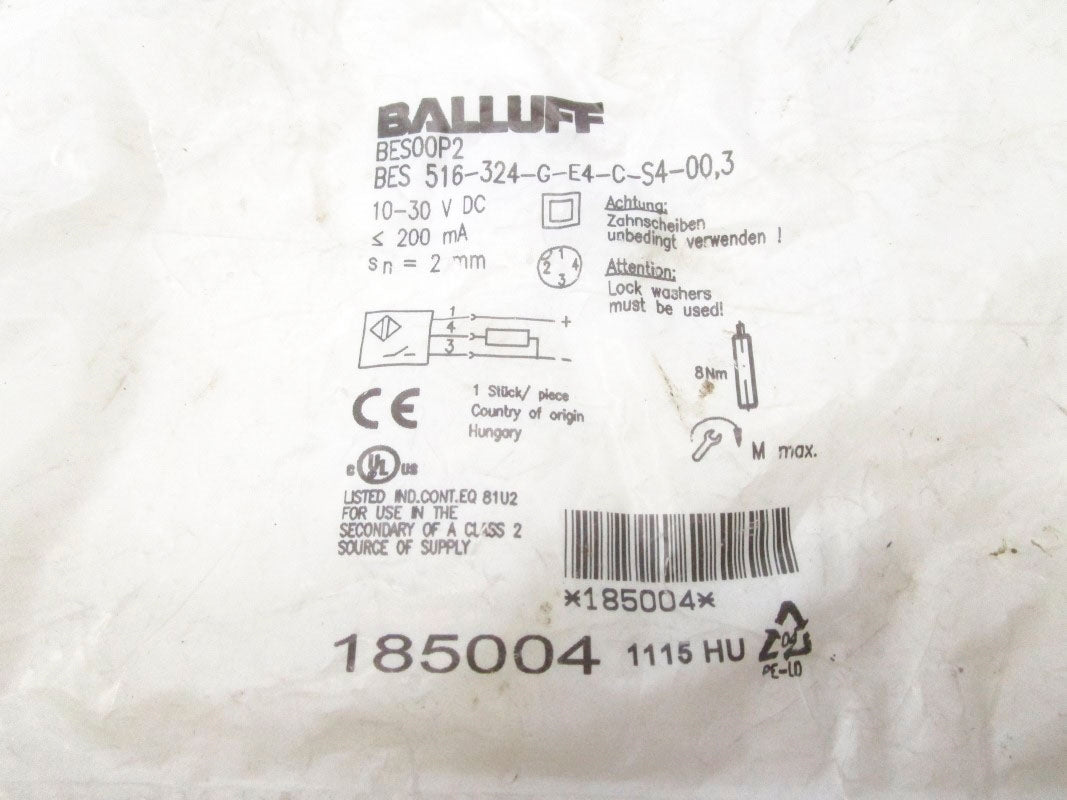 BALLUFF BES516-324-G-E4-C-S4-00.3 BES00P2 10-30VDC NSMP
