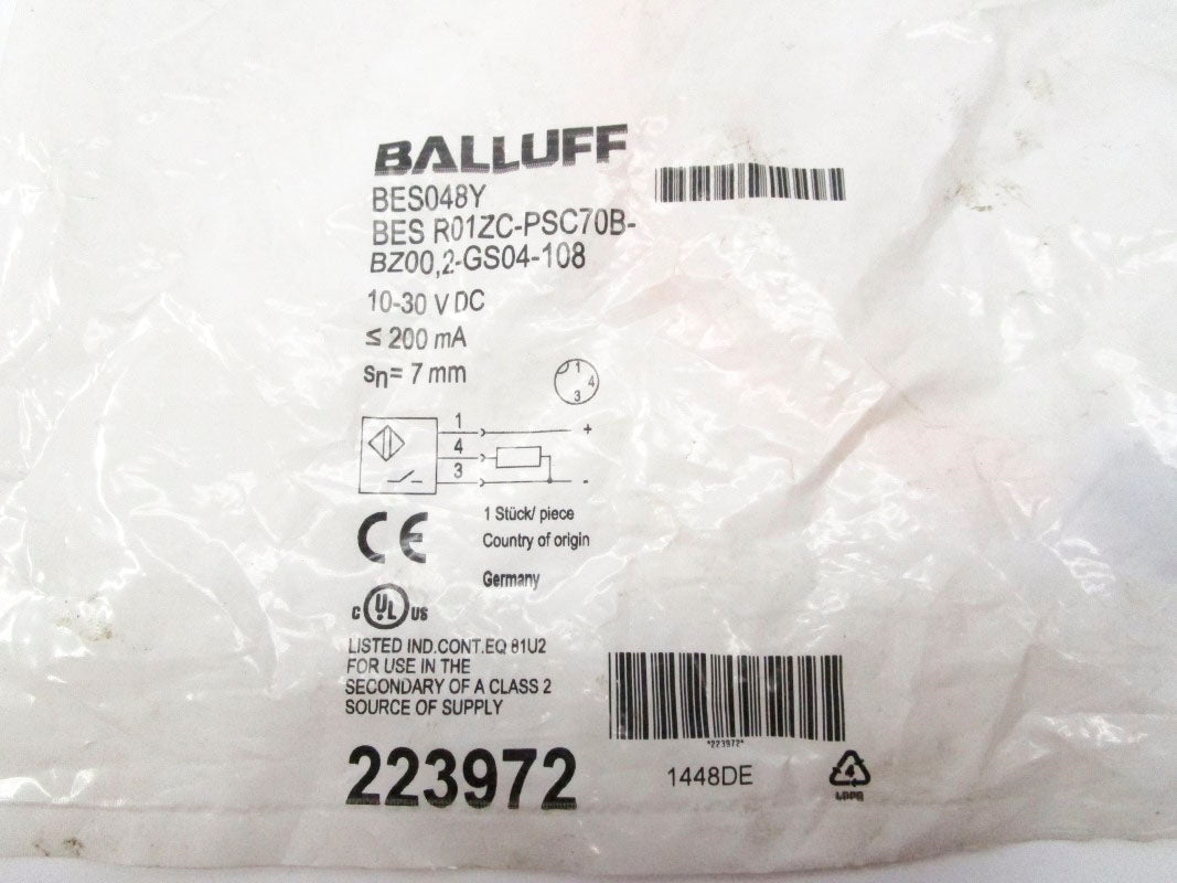 BALLUFF BESR01ZC-PSC70B-BZ00.2-GS04-108 BES048Y 10-30VDC NSMP