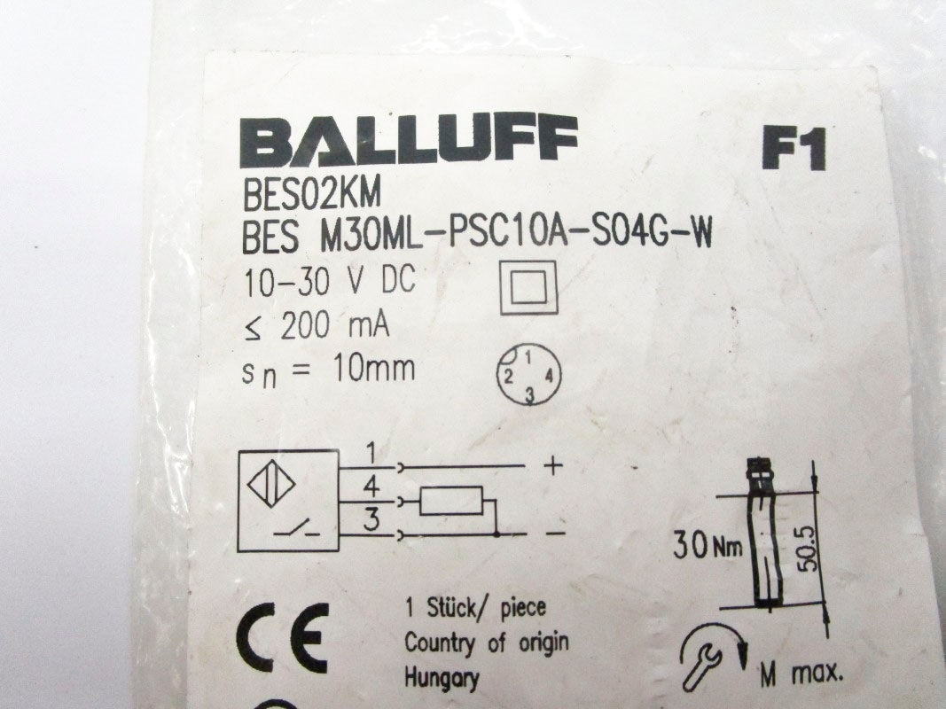 BALLUFF BESM30ML-PSC10A-S04G-W BES02KM 10-30VDC NSMP