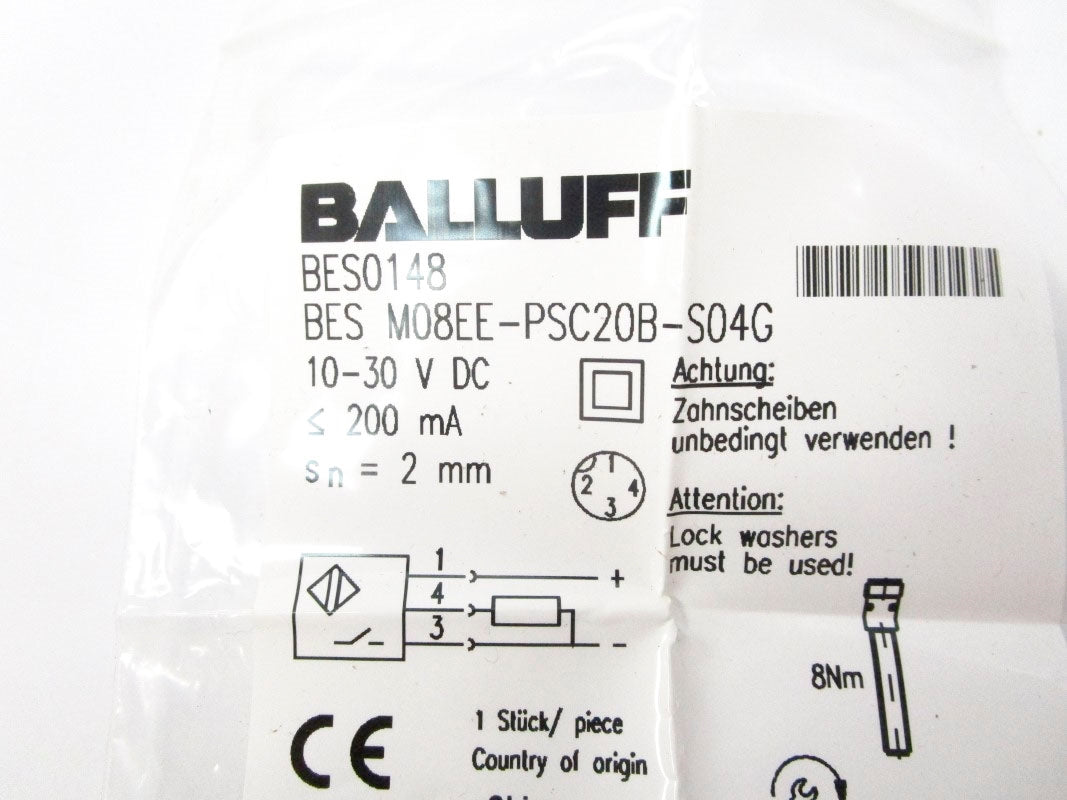 BALLUFF BESM08EE-PSC20B-S04G BES0148 10-30VDC NSMP