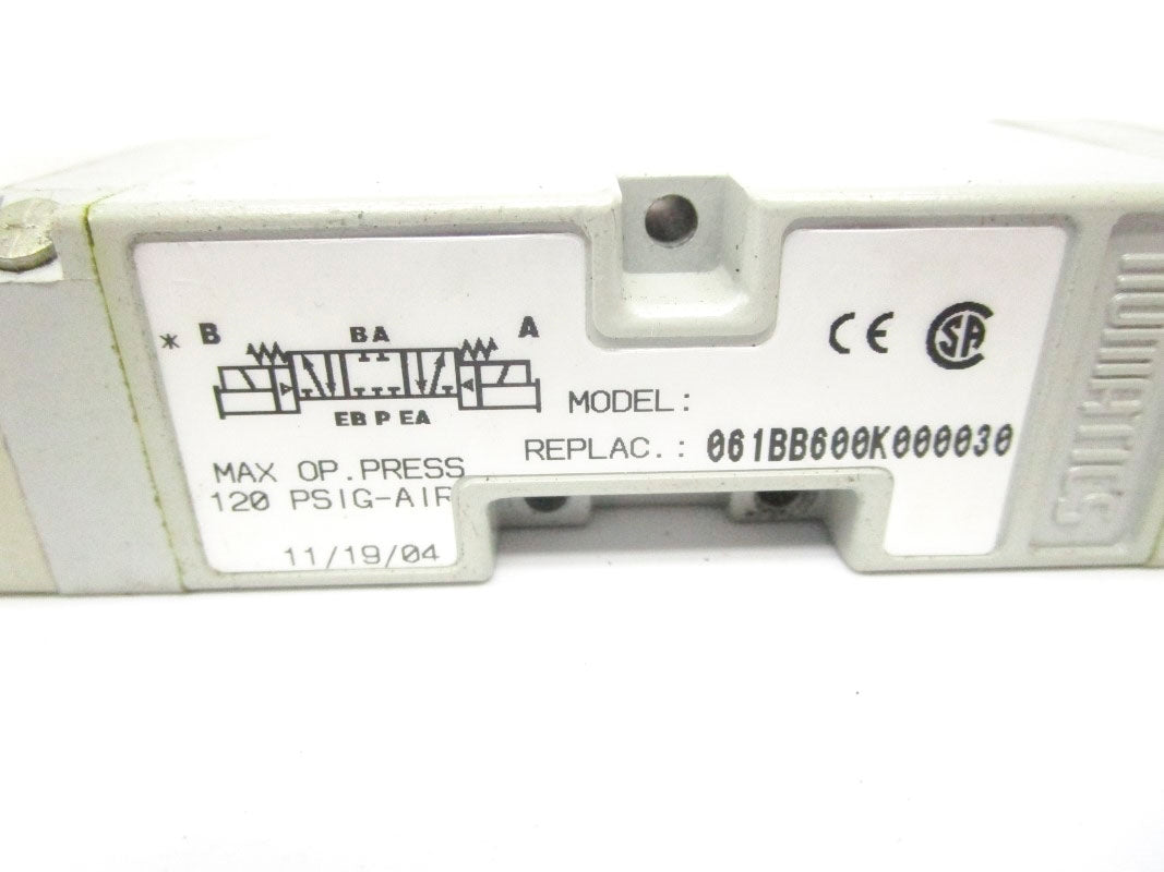 NUMATICS 061BB600K000030 120PSI UNMP