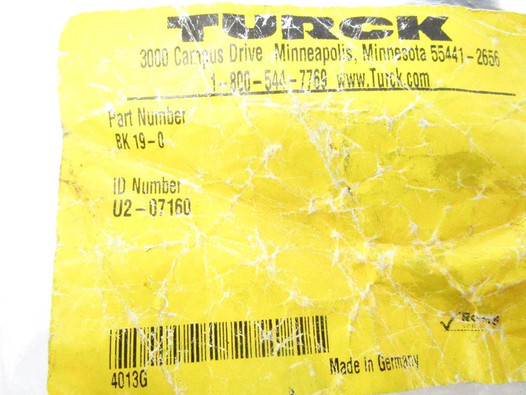 TURCK BK19-0 U2-07160 NSMP