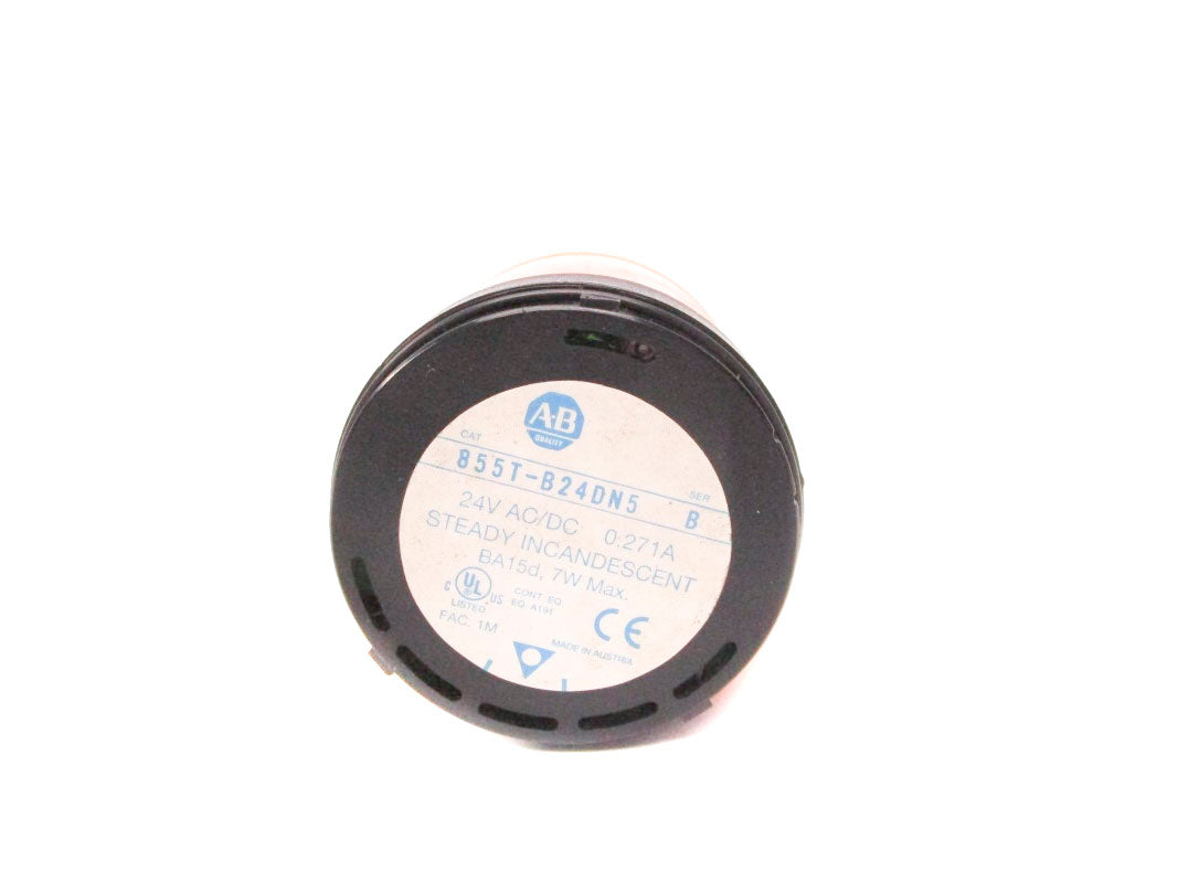 ALLEN BRADLEY 855T-B24DN5 SER. B 24V 0.271A (NO BULB) UNMP