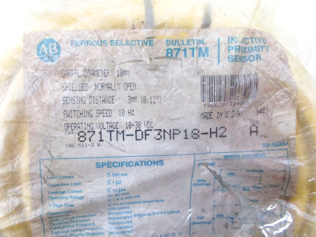 ALLEN BRADLEY 871TM-DF3NP18-H2 SER. A 30VDC NSMP