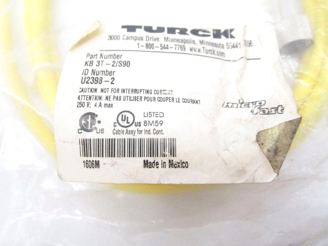 TURCK KB3T-2/S90 250V 4A NSMP